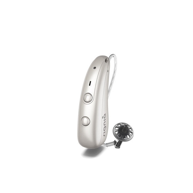 Signia Pure Charge&Go BCT IX Hinter-dem-Ohr-Hörgerät in der Farbe Perlweiß