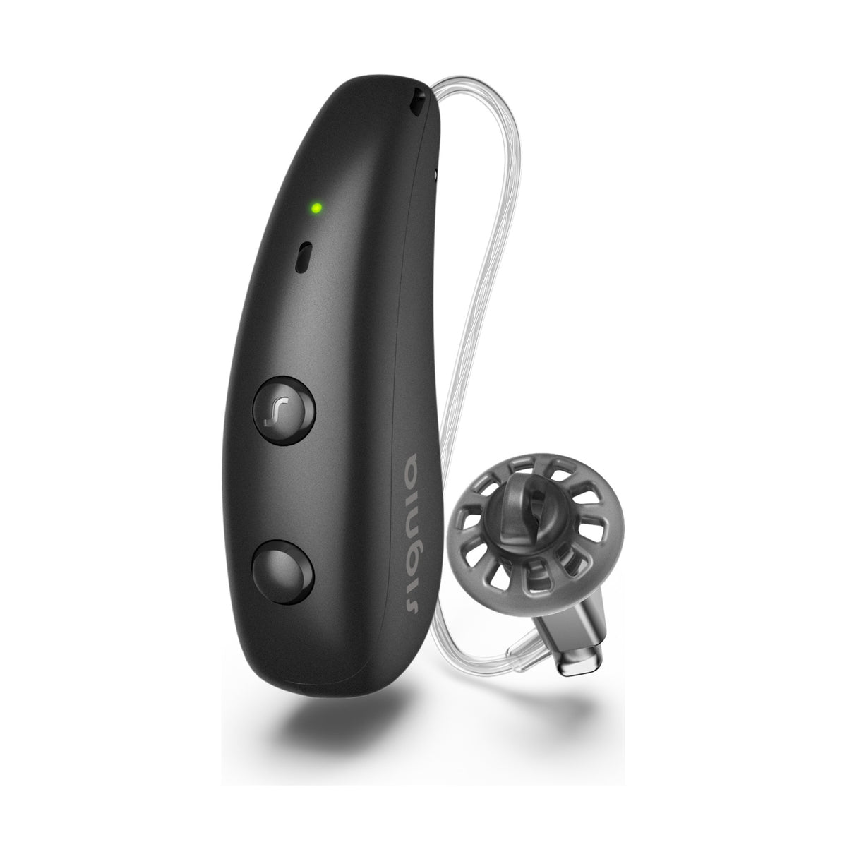 Signia Pure Charge&Go MaX Hinter-dem-Ohr-Hörgerät in der Farbe Schwarz