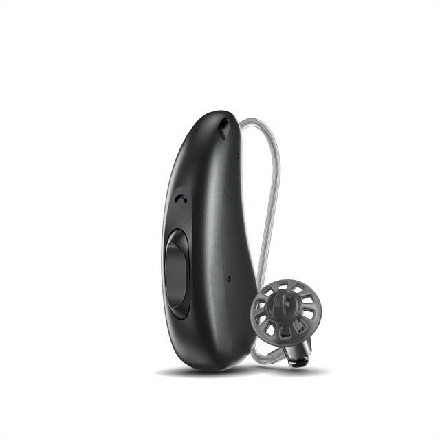 Audio Service R Li 8 Hinter-dem-Ohr-Hörgerät in der Farbe Schwarz