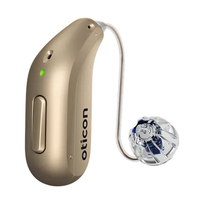 Oticon Reveal Hinter-dem-Ohr-Hörgerät in der Farbe Honig-Beige