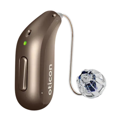 Oticon Reveal Hinter-dem-Ohr-Hörgerät in der Farbe Nussbraun
