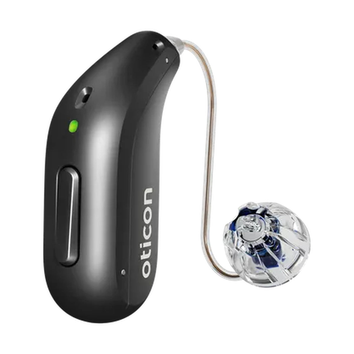 Oticon Reveal Hinter-dem-Ohr-Hörgerät in der Farbe Perl-Schwarz
