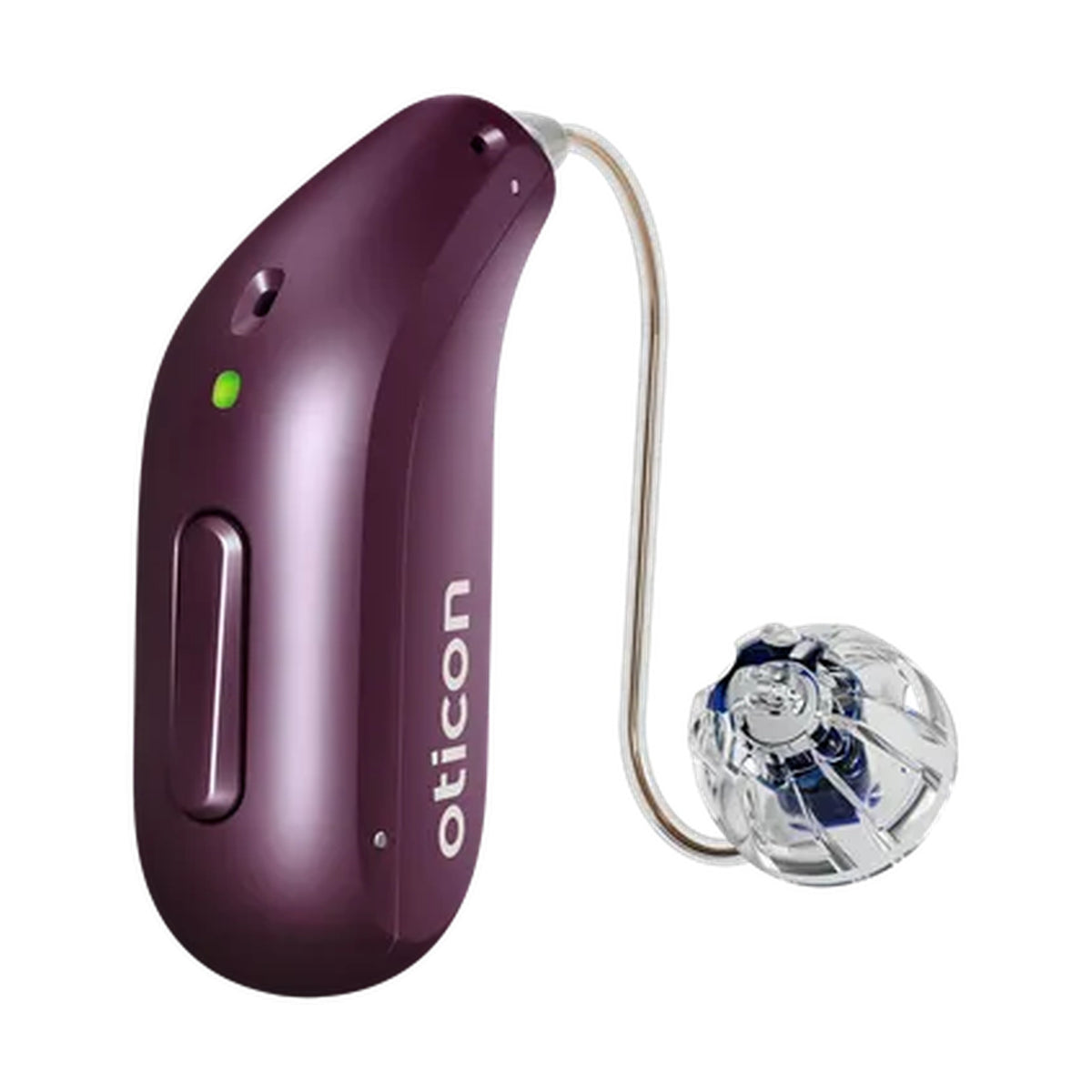 Oticon Reveal Hinter-dem-Ohr-Hörgerät in der Farbe Pflaume