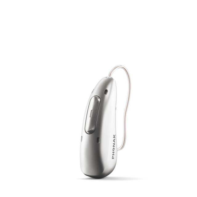 Phonak Audeo Infinio Ultra Hinter-dem-Ohr-Hörgerät in der Farbe Silbergrau