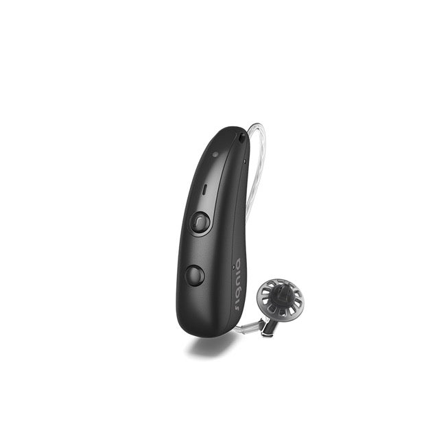 Signia Pure Charge&Go BCT IX Hinter-dem-Ohr-Hörgerät in der Farbe Schwarz