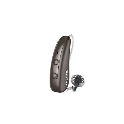 Signia Pure Charge&Go IX Hinter-dem-Ohr-Hörgerät in der Farbe Dunkelbraun