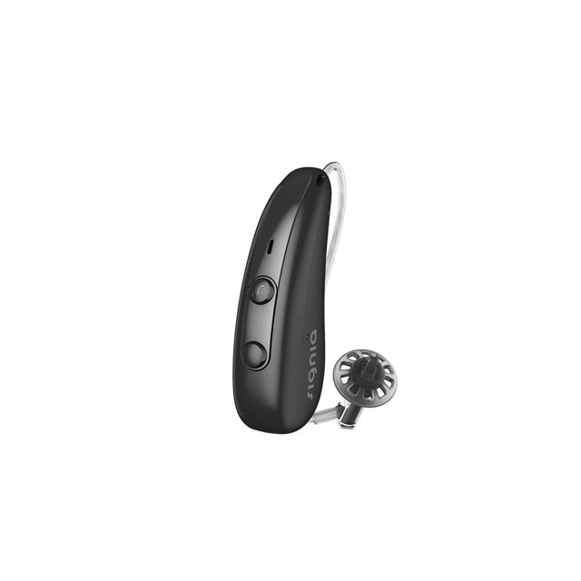 Signia Pure Charge&Go IX Hinter-dem-Ohr-Hörgerät in der Farbe Schwarz