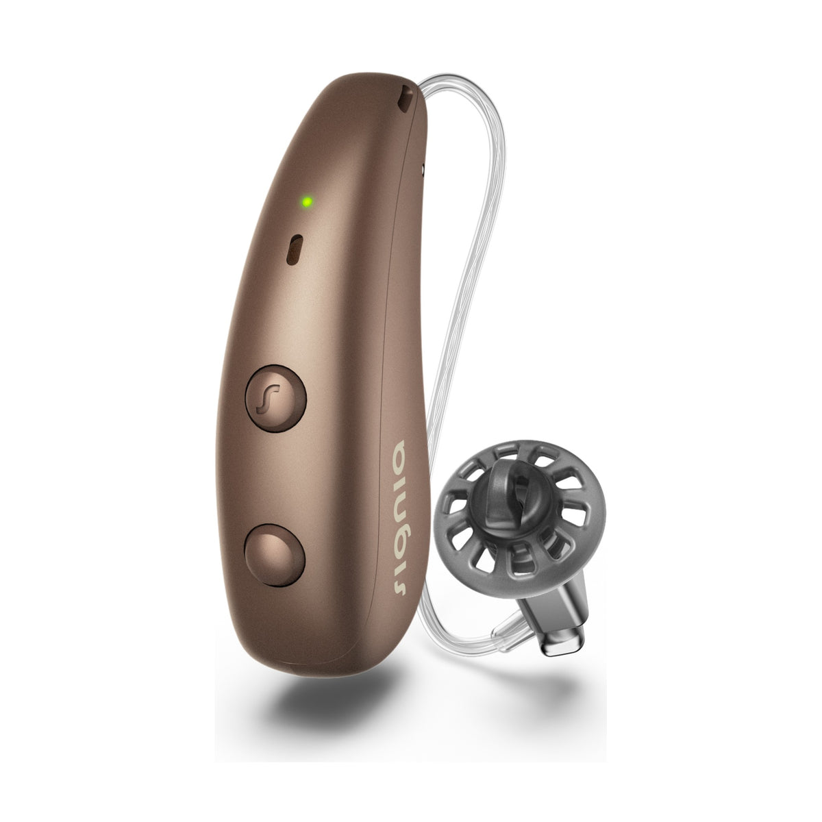 Signia Pure Charge&Go MaX Hinter-dem-Ohr-Hörgerät in der Farbe Chestnut Brown