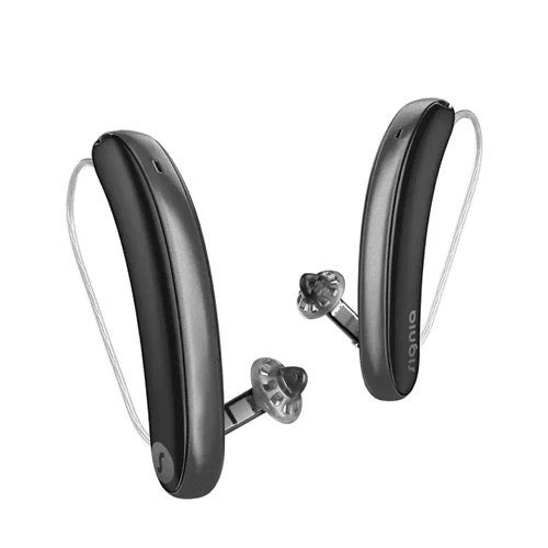 Signia Styletto IX Hinter-dem-Ohr-Hörgeräte in der Farbe Black/Graphite