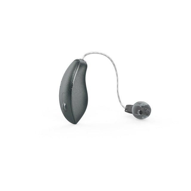 Starkey Omega AI Hinter-dem-Ohr-Hörgerät in der Farbe Graphite Gray